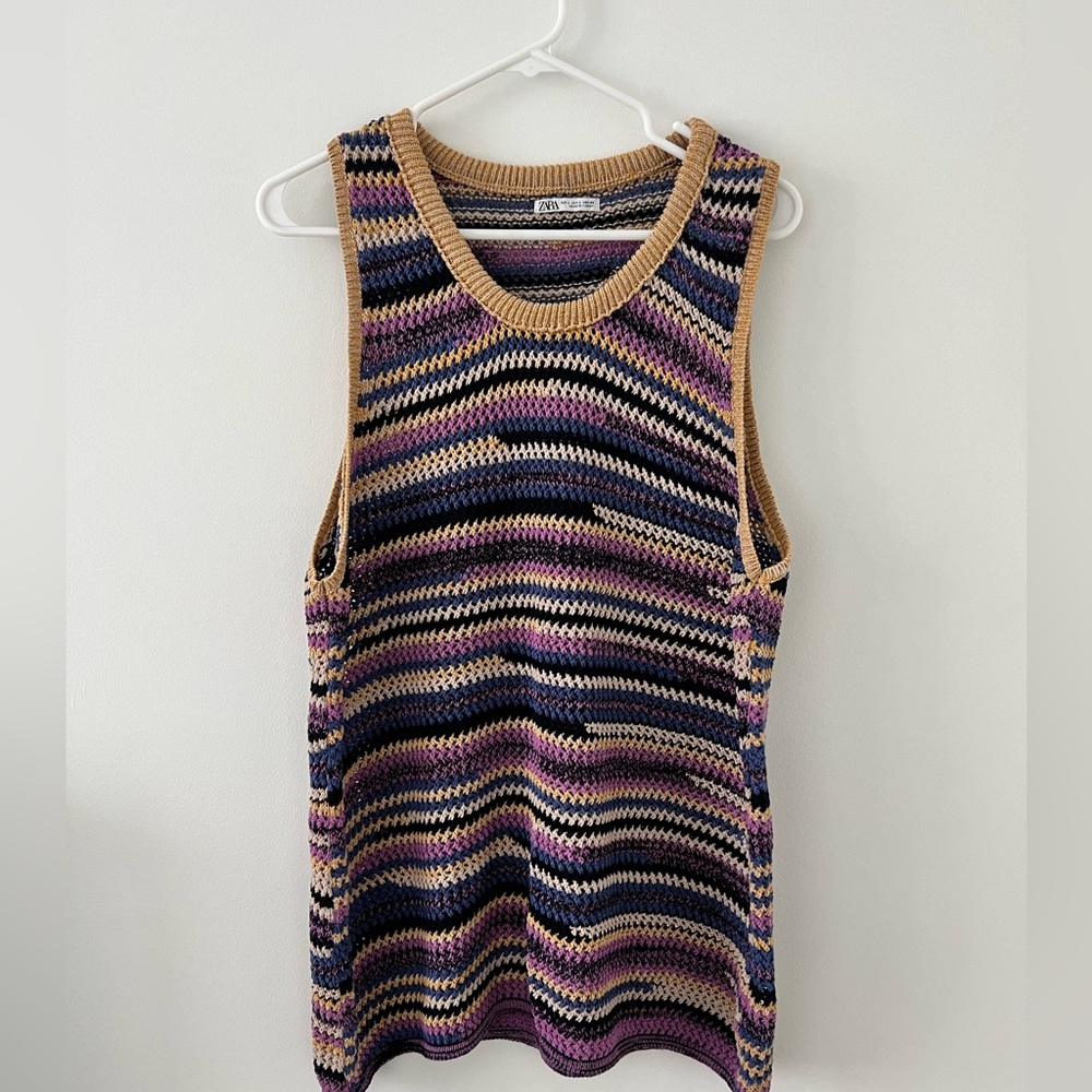 Striped Knit Tank Top by Zara